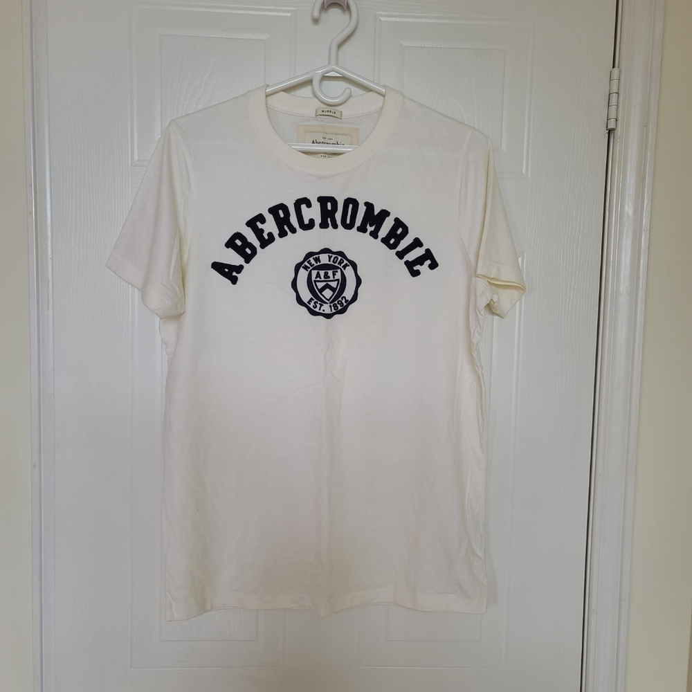 Abercrombie & Fitch Men's Muscle Short Sleeve T-shirt, XL, White